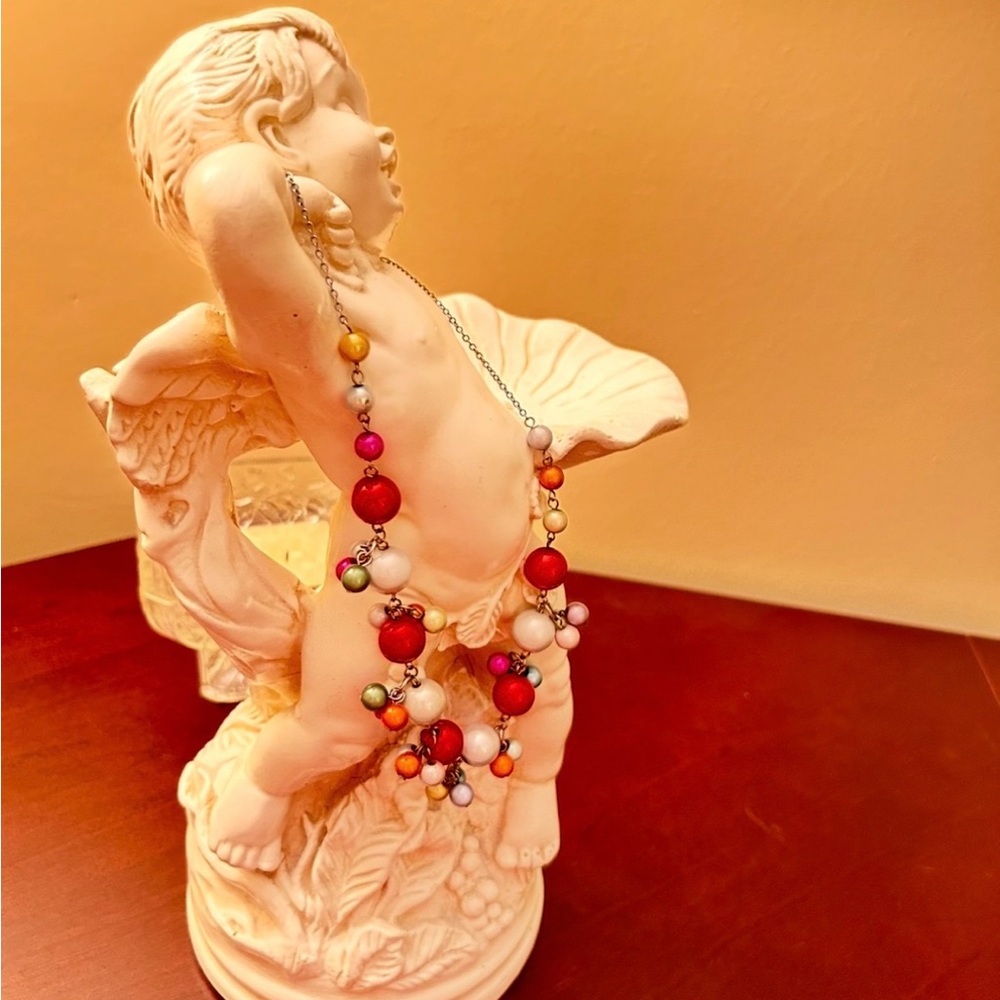 Y2K Colourful Bauble Necklace/ Big Balloon Beaded Rainbow Statement Necklace